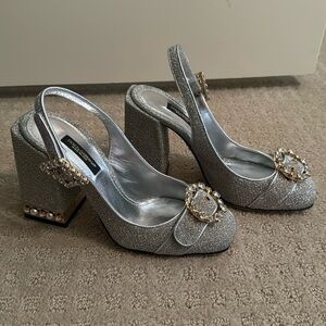 New Dolce Gabbaba silver crystal pearls 35/5